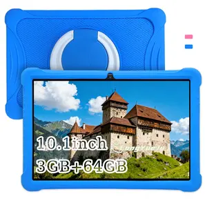 Kids Learning Tablet 10.1 Inch Android: Dual Cameras HD Display, Shockproof Silicone Case, IWAWA Parental Control App, Educational Entertainment, Lightweight WiFi Tablet for Daily Family Use – Perfect Holiday Gift (No Adapter)